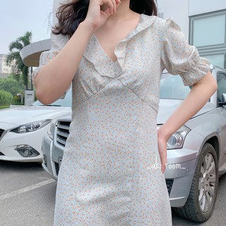 Váy hoa nhí cổ bèo đuôi cá