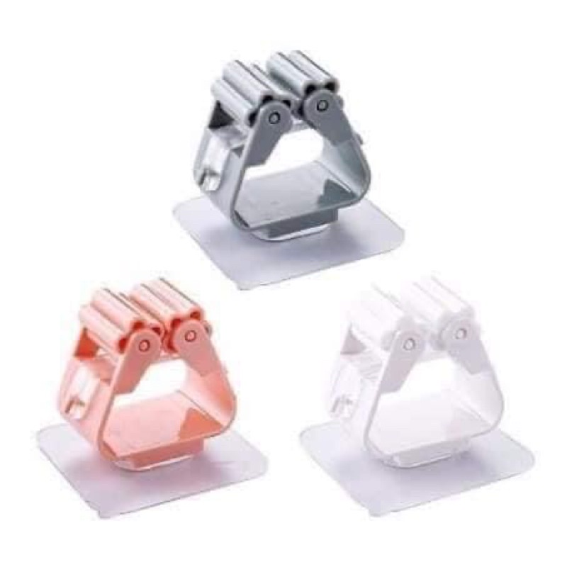Móc dán tường kẹp giữ cây lau nhà, móc treo chổi chịu lực