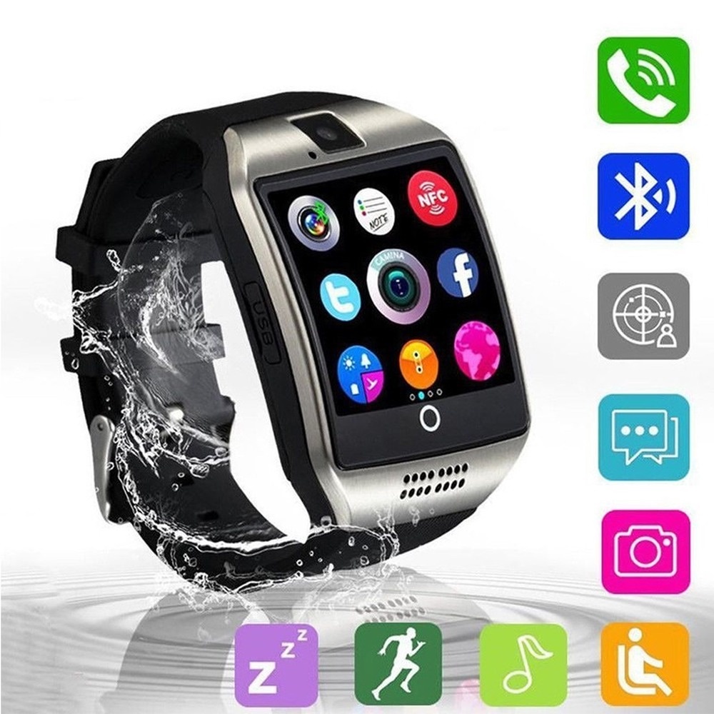 Đồng Hồ Thông Minh Q18 Màn Hình Cảm Ứng Có Camera Gọi Điện Thoại Hỗ Trợ Thẻ SIM TF