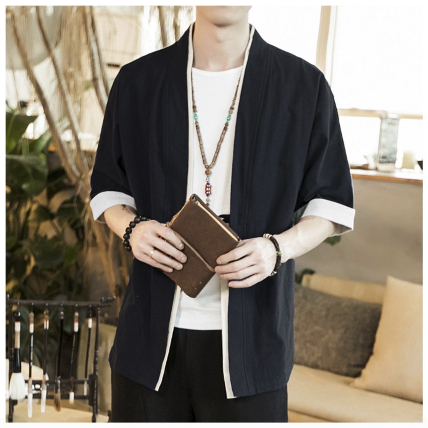 Áo khoác cardigan Haori Kimono form rộng nam nữ - Phong cách Nhật Bản | BigBuy360 - bigbuy360.vn