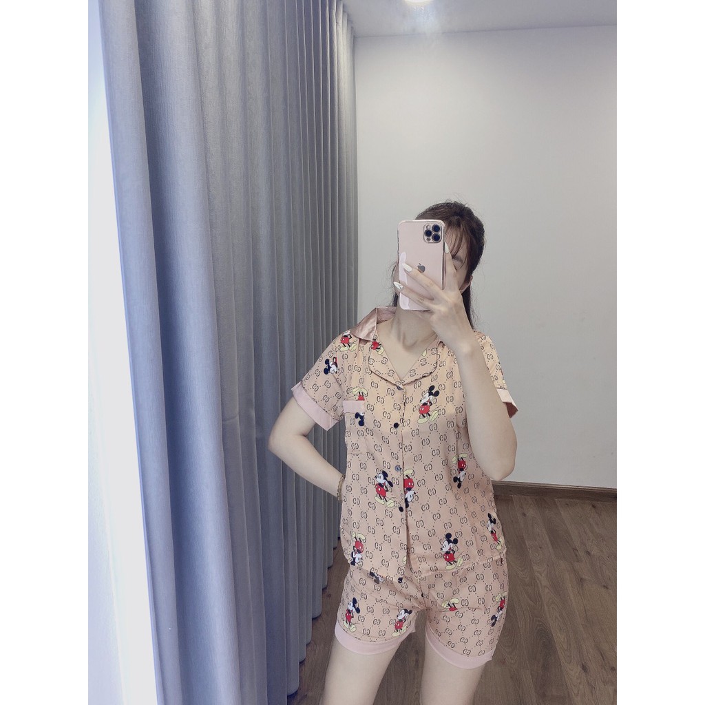( Xả Kho Bán Lỗ ) Bộ Đồ PIzama ,Bộ Đồ Ngú SaTin Ngắn Tay Quần Đùi. | BigBuy360 - bigbuy360.vn