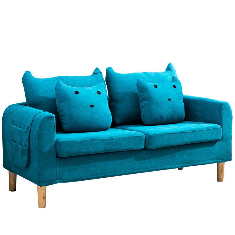 Bán trước❧Vải Bắc Âu ghế sofa căn hộ nhỏ thời trang mèo tháo rời và giặt đơn đôi ba người ra cửa hàng quần áo lướ