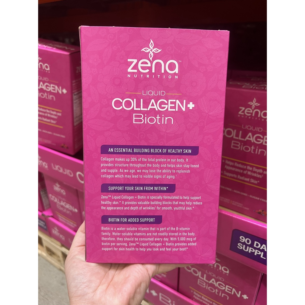 Collagen dạng nước  Zena Nutrition Liquid Collagen + Biotin mới ra ạ!