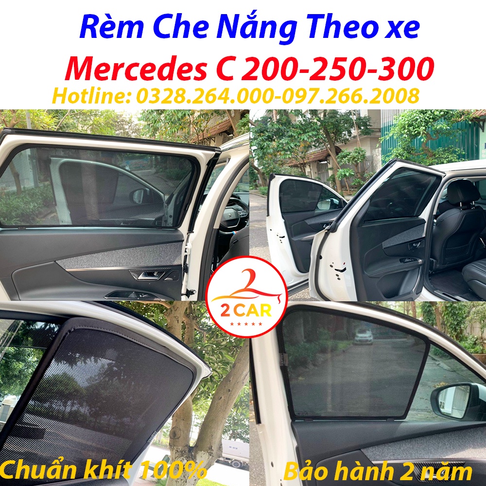 Rèm Che Nắng Xe Mercedes C200-250-300 2016-2019,2010-2014,2005-2008 Rèm Chắn Nắng Xe Hàng Loại 1 MR.ÔTÔ - Bảo Hành 2 Năm