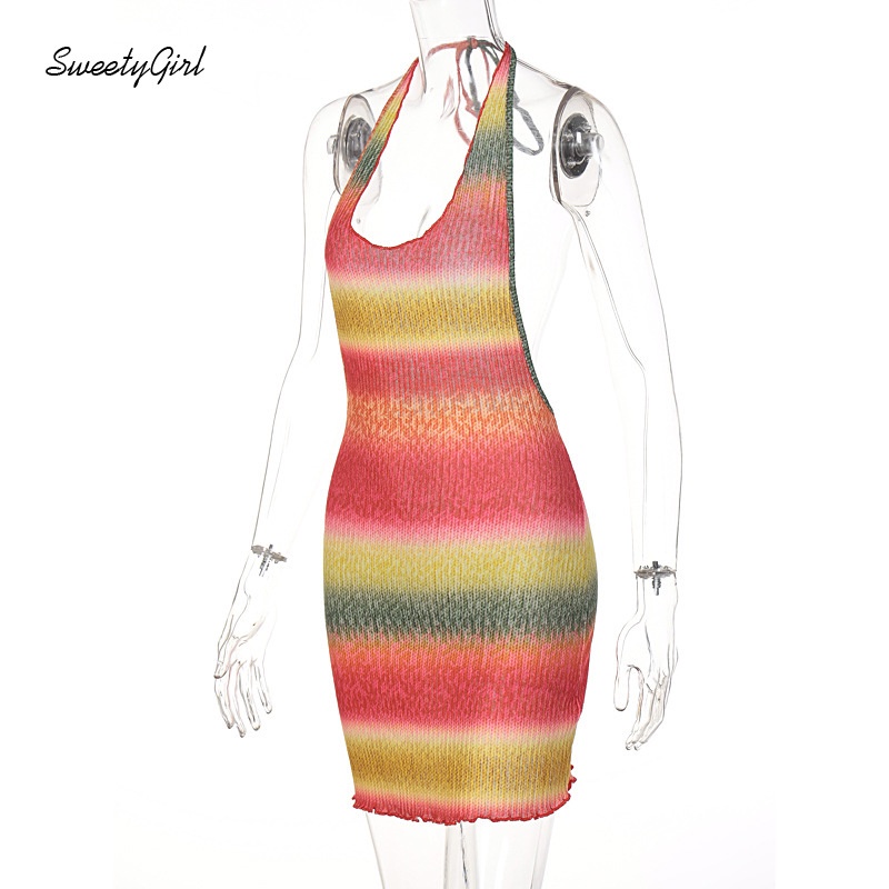 Đầm Hở Lưng Cột Dây Họa Tiết Rằn Ri Thời Trang Dành Cho Nữ 2022