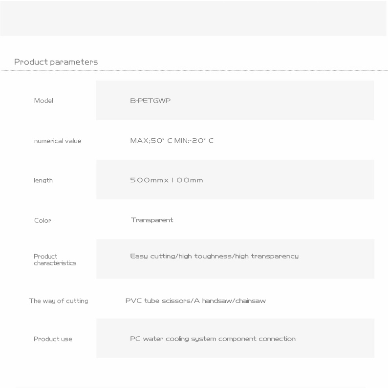 Ống Cứng Ppma Acrylic Trong Suốt 500MM OD 12mm / 14mm / 16mm Cho Hệ Thống Làm Mát Nước B-YKLWP / B-PETGWP