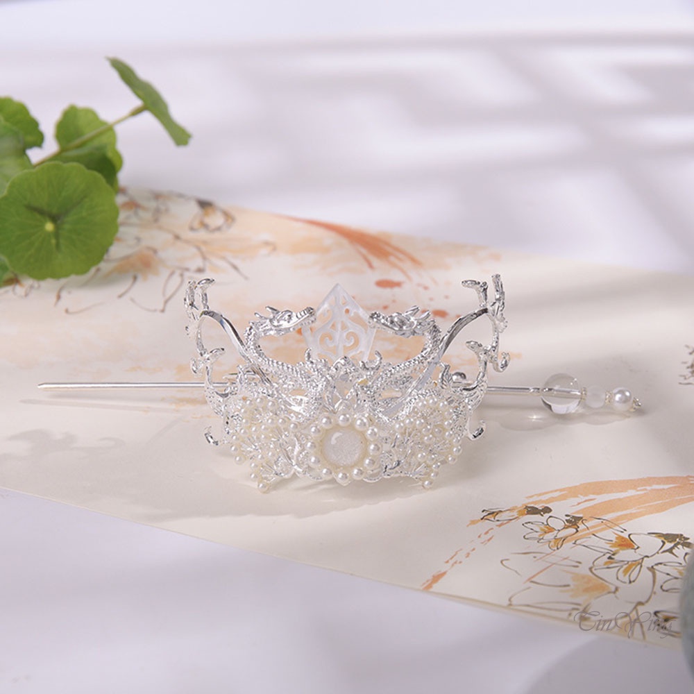 GETNOIVAS Trâm Cài Tóc Hình Vương Miện Phối Màu Độc Đáo Phong Cách Trung Hoa Cổ Điển Thời Trang Cho Nữ