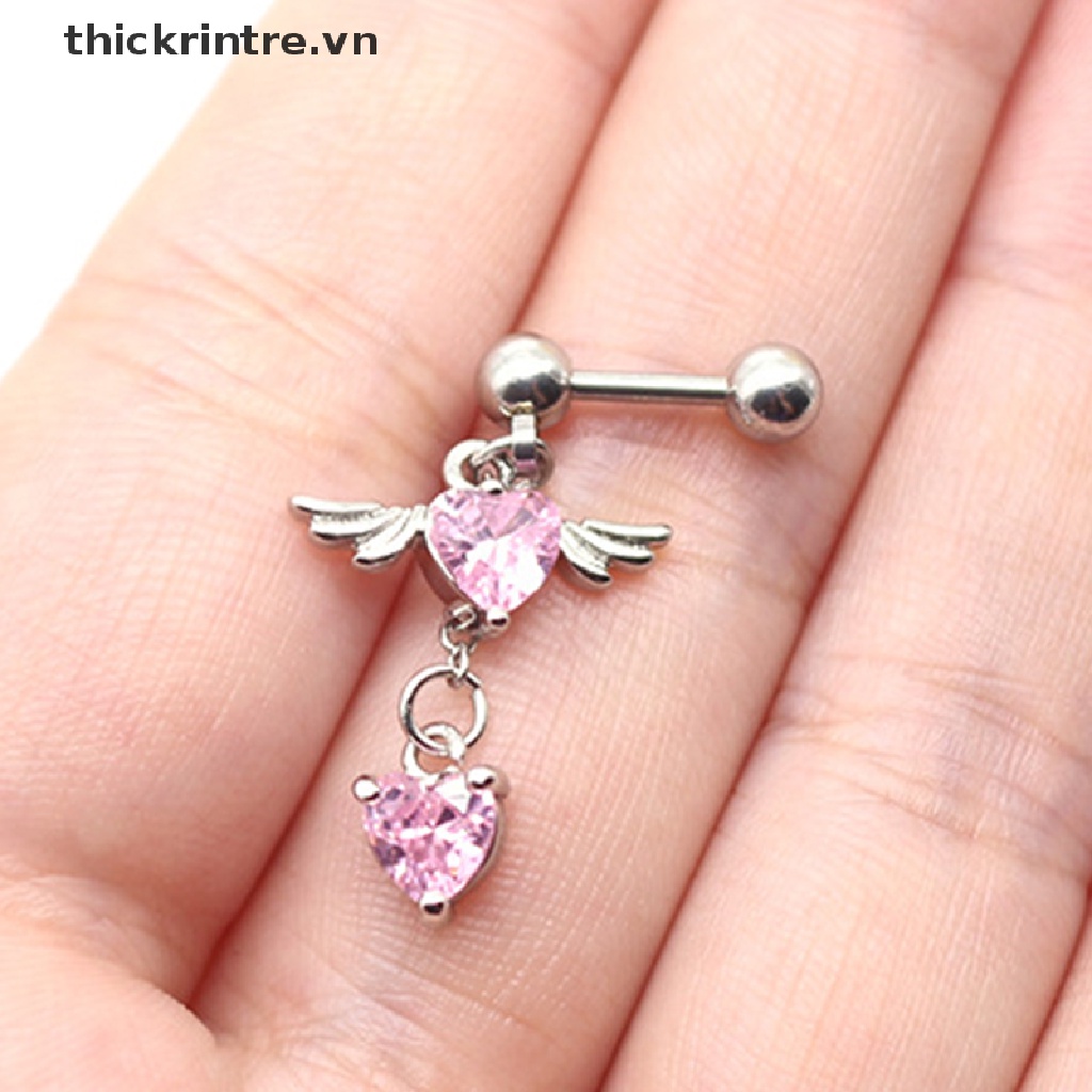1 Khuyên Tai Cánh Thiên Thần Bằng Thép Không Gỉ