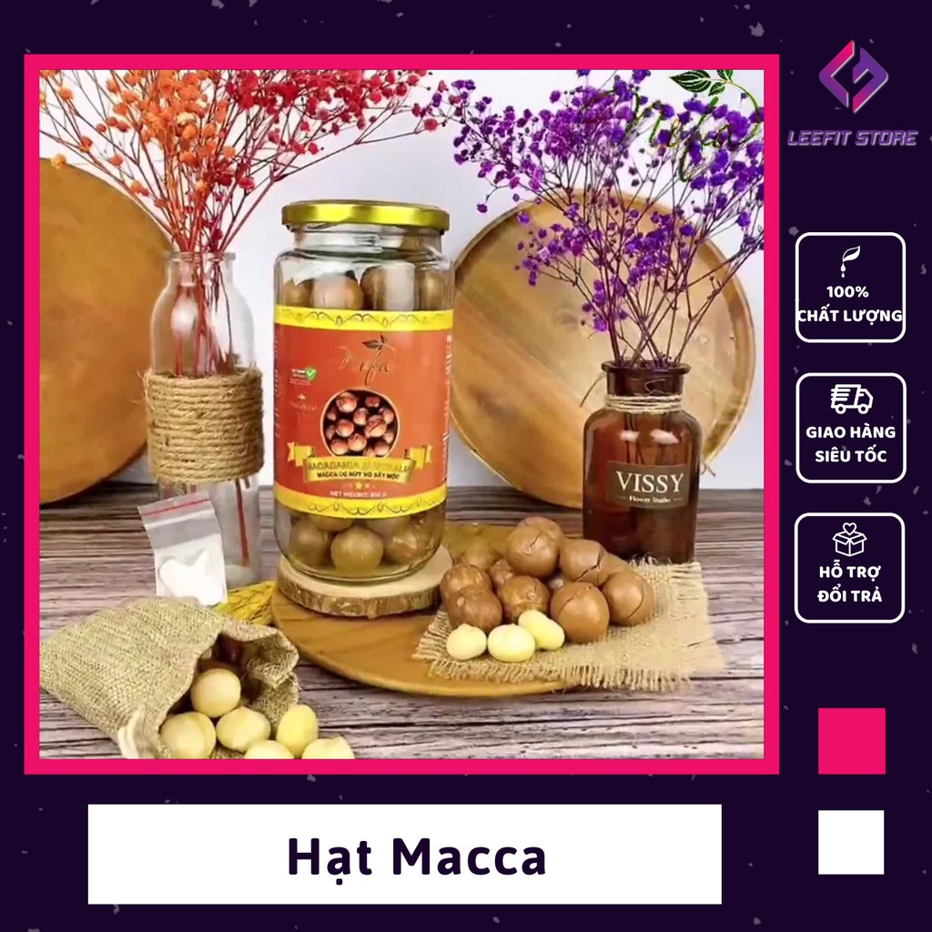 Hạt Macca Úc nứt vỏ 500g Tặng kèm khui hạt - Nhập khẩu có đủ Hóa đơn, Giấy tờ