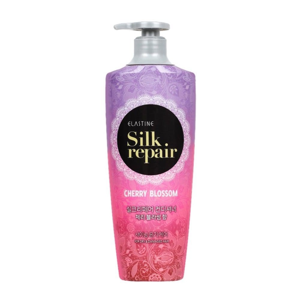 Kem Xả Elastine Silk Repair Cherry Blossom Chăm Sóc &amp; Nuôi Dưỡng Tóc Hương Hoa Anh Đào 550ml