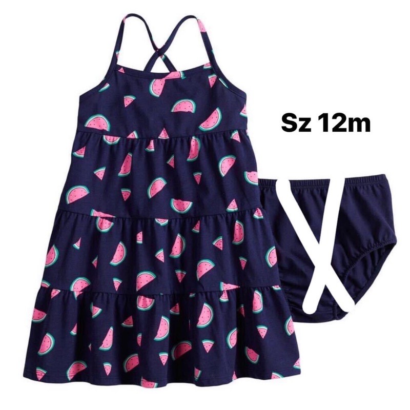 Đầm 2 dây chéo lưng Jumping Beans và Cat Jack sz 1-5T