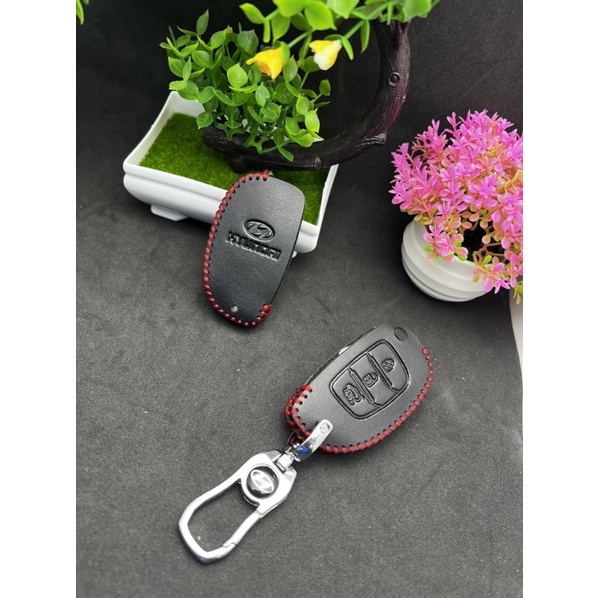 Bao da chìa khoá xe Huyndai i10, tucson, elantra bản có chìa