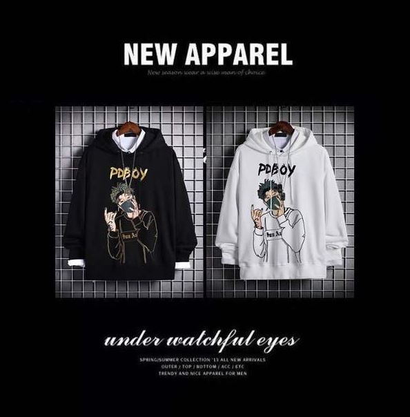 Áo Khoác Hoodie Tay Dài In Hoạt Hình Kiểu Hip-Hop Cá Tính Cho Nam | BigBuy360 - bigbuy360.vn