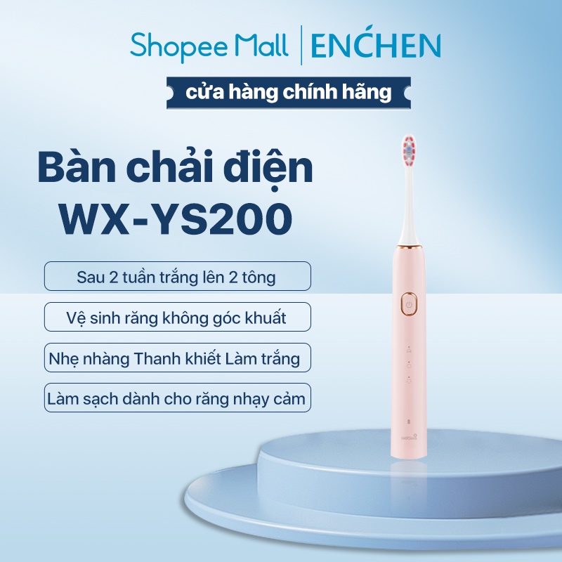 Bàn chải điện Well Skin YS200 YS100 vệ sinh răng không góc khuất