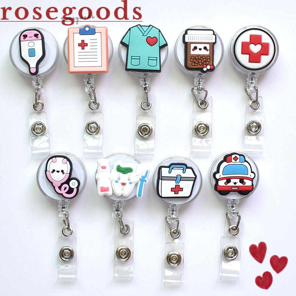 ☆Hoa Hồng☆ Dây Đeo Bảng Tên ID Thiết Kế Dễ Thương Siêu Bền Tiện Dụng Cho Bác Sĩ/ Y Tá