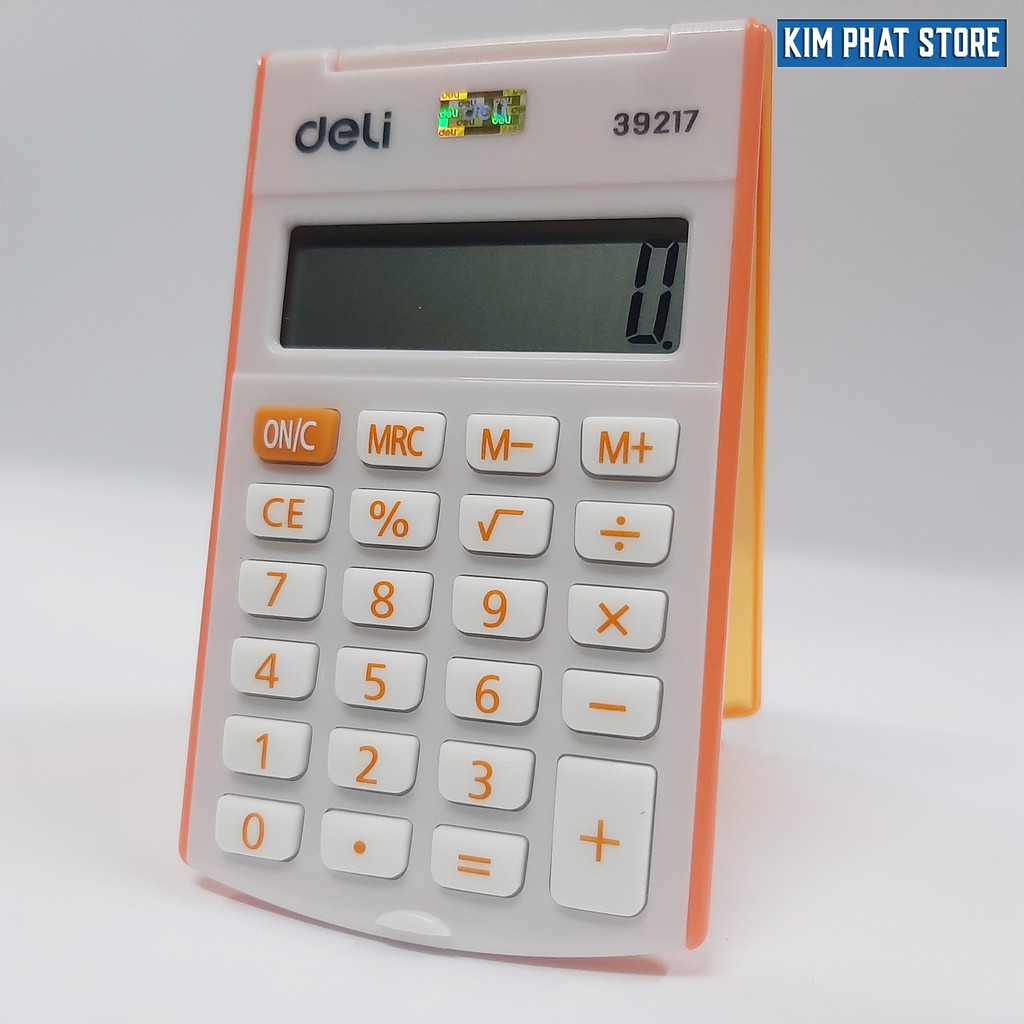 Máy tính bỏ túi có nắp đậy Deli