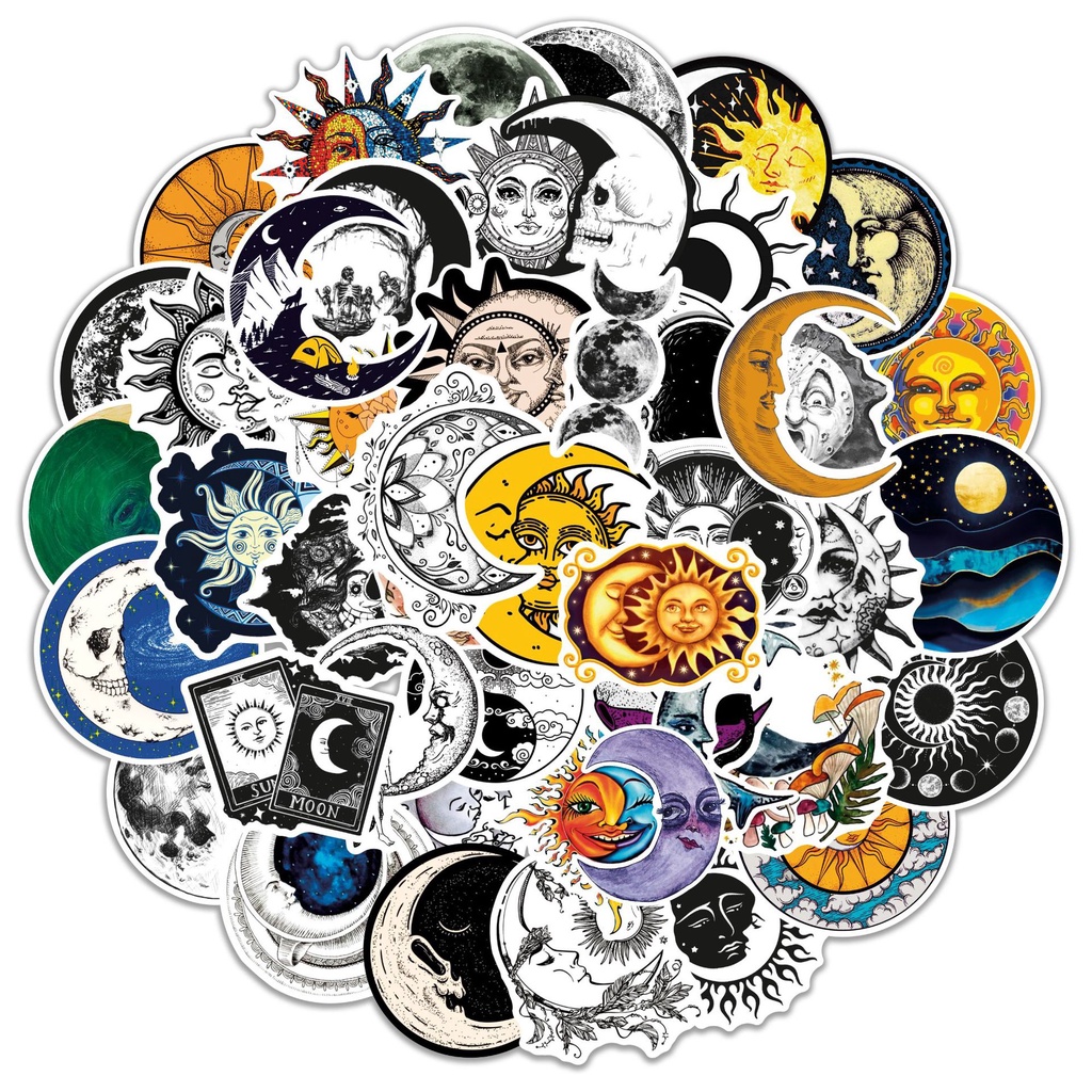 Bộ 50/25/10 Miếng Dán Trang Trí Điện Thoại/Laptop/Guitar Họa Tiết Graffiti Kiểu Gothic