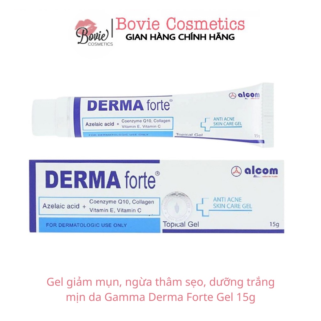 Gel giảm mụn, ngừa thâm sẹo, dưỡng trắng mịn da Gamma Derma Forte 15g - Bovie Cosmetics