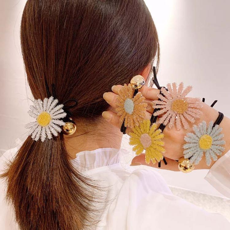 Dây Buộc Tóc Cao Su Họa Tiết Hoa Phong Cách Nhật Hàn Thời Trang Cho Nữ