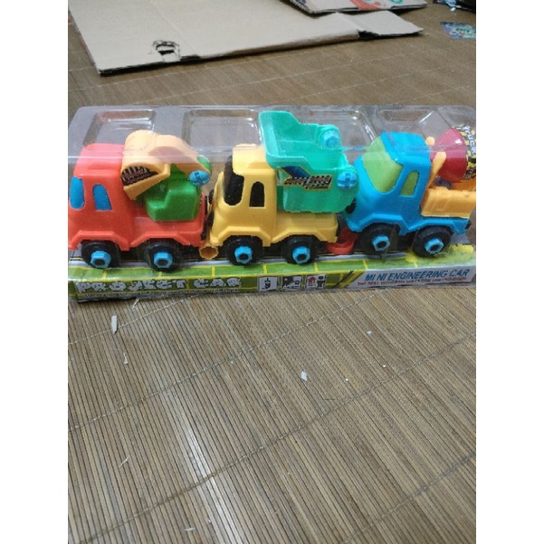 Bộ 3 Xe Oto Công Trình Tháo Lắp cho bé