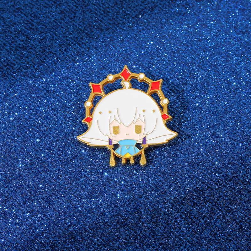 Ghim cài áo QIHE JEWELRY tráng men hình nhân vật Game Peripheral Sky 6 loại tùy chọn làm quà cho bạn bè