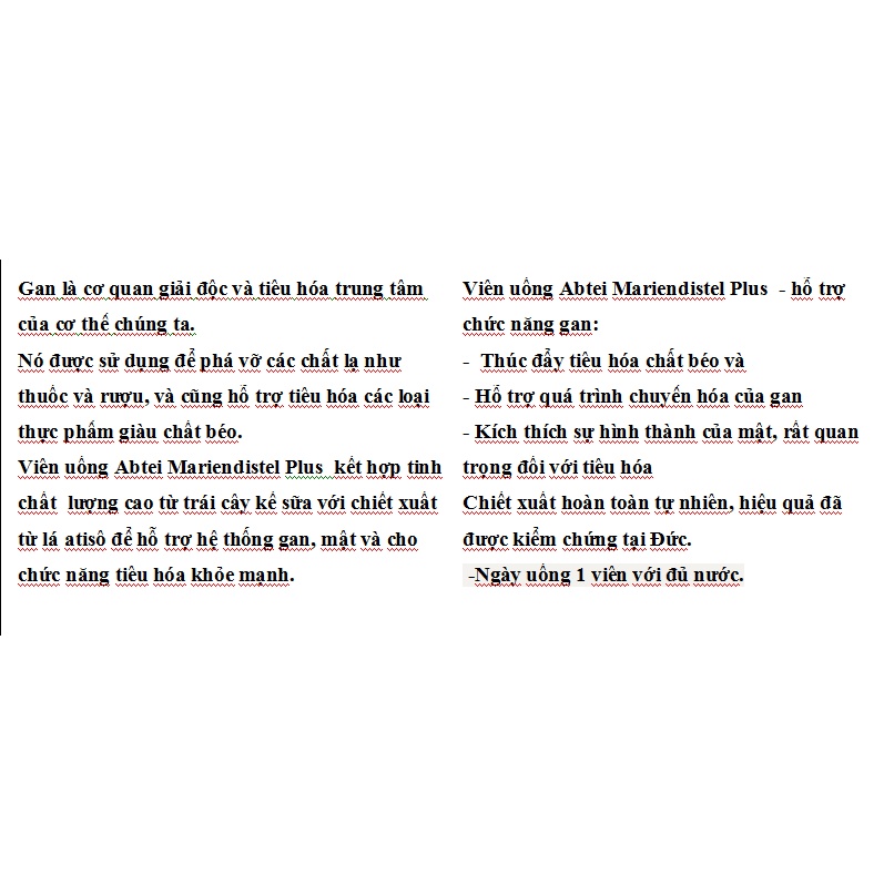 Đồ uống Abtei Mariendistel Plus của Đức