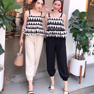Quần Jogger Đũi Siêu Mát