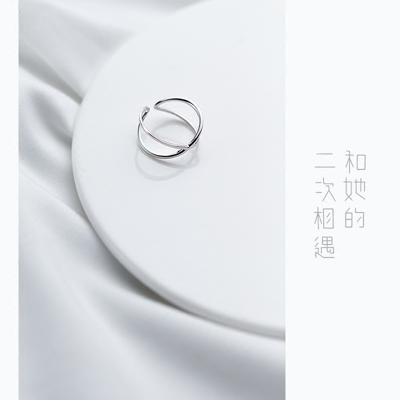 Nhẫn mạ bạc 925 phong cách Hàn Quốc đơn giản đẹp mắt