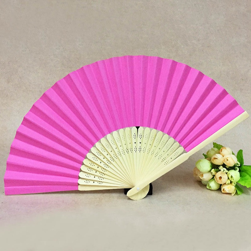 Quạt giấy xếp bằng tre thời trang mùa hè phong cách Trung Hoa