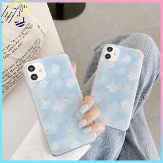Ốp điện thoại họa tiết bông hoa phong cách Hàn Quốc cho iPhone 12 pro max 12 mini 11 pro max X XS XR XSMax 7 8 8Plus 7Plus 6Plus 6sPlus 6s 6,