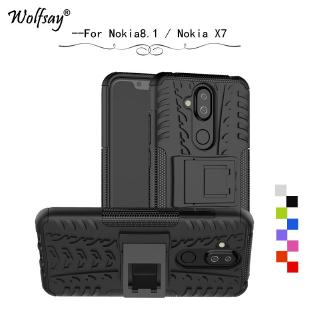 Ốp lưng nhựa cứng Cao Su Cứng Chống Sốc Cho Nokia 8.1 / Nokia X7