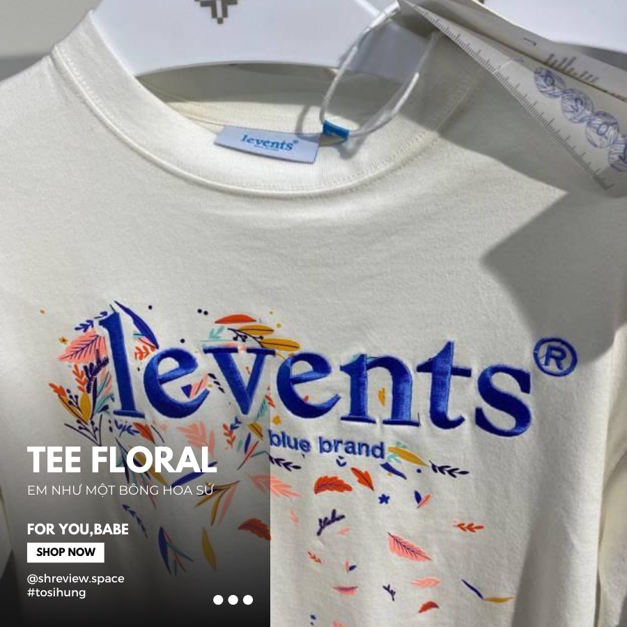 Áo thun  𝗧𝗘𝗘 𝗙𝗟𝗢𝗥𝗔𝗟 𝗕𝗟𝗔𝗖𝗞 𝗔𝗡𝗗 𝗪𝗛𝗜𝗧𝗘 ®️ - 𝑯𝒂̀𝒏𝒈 𝒄𝒉𝒊́𝒏𝒉 𝒉𝒂̃𝒏𝒈