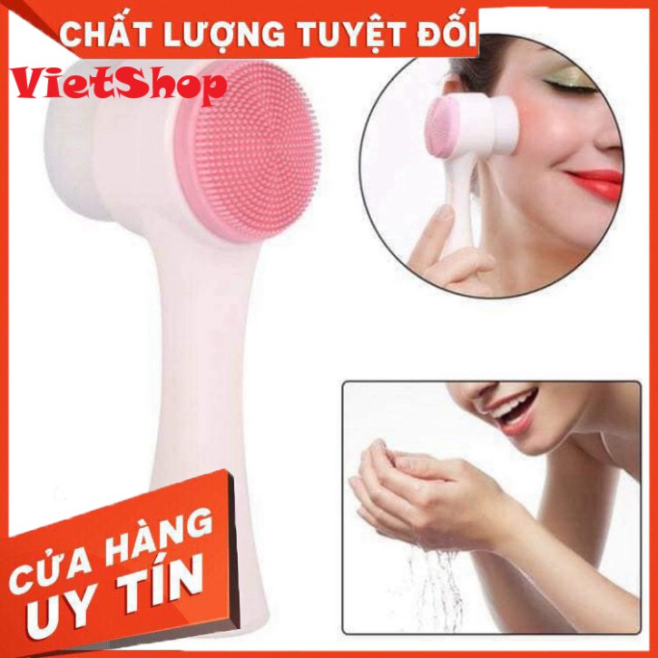 Máy Rửa Mặt, Cọ Rửa Mặt 2 Đầu Hàn Quốc Siêu Hót - VietShop