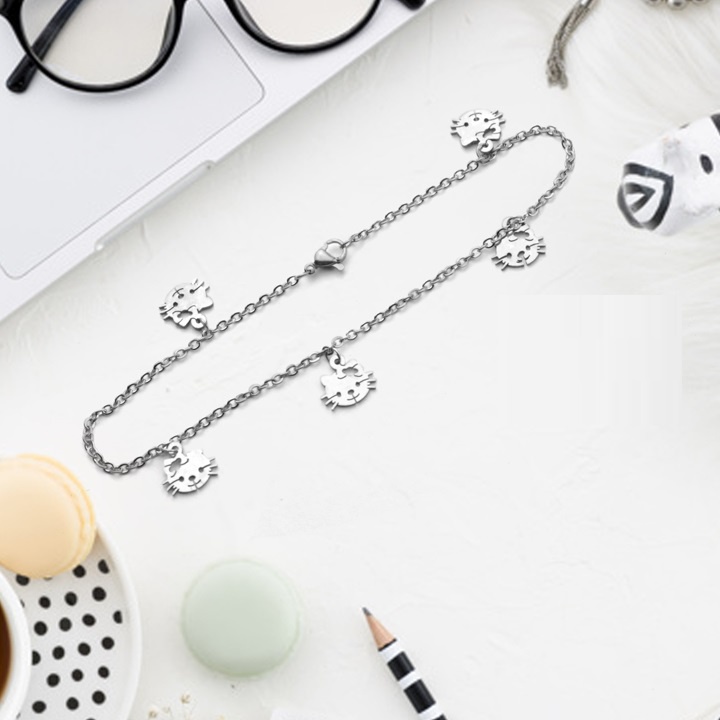 Lắc chân thép không gỉ, vòng chân inox LC76