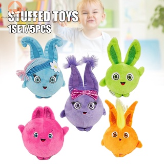 Set 5 búp bê nhồi bông mềm mại trang trí