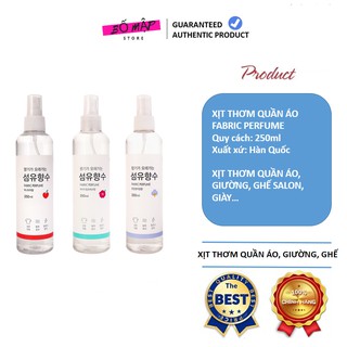 Xịt thơm quần áo FABRIC PERFUME Hàn Quốc 250ml