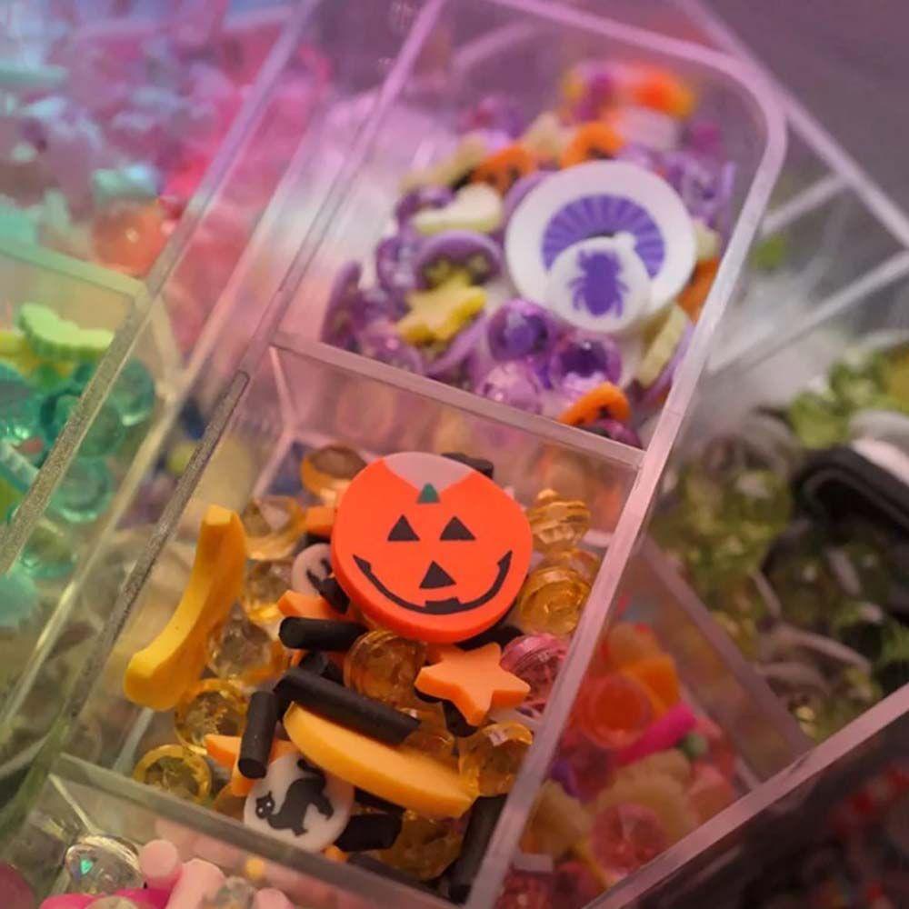 OCEANMAP Miếng Dán Trang Trí Móng Tay 3D Hình Bộ Xương Hoạt Hình Phong Cách Halloween