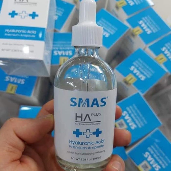 Serum SMAS HA PLUS Hyaluronic Acid 100ml giúp cấp ẩm sáng da. Serum ha plus 100dt