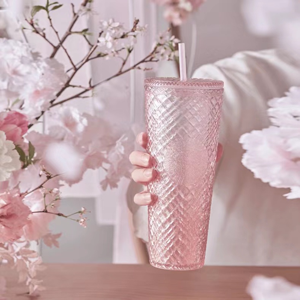 Cốc uống nước hai lớp sọc Starbucks dung tích 710m thân thiện với môi trường