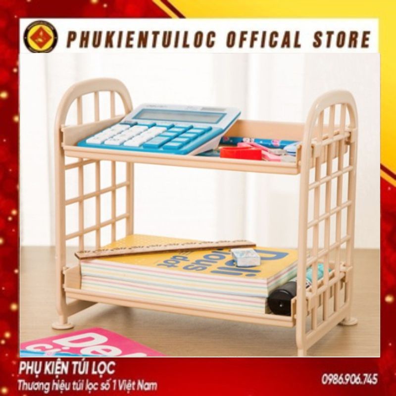 Kệ Nhựa Để Đồ 2 Tầng G11 - Mini Đựng Đồ Đa Năng Siêu Xinh Xắn - Trang Trí Bàn Học