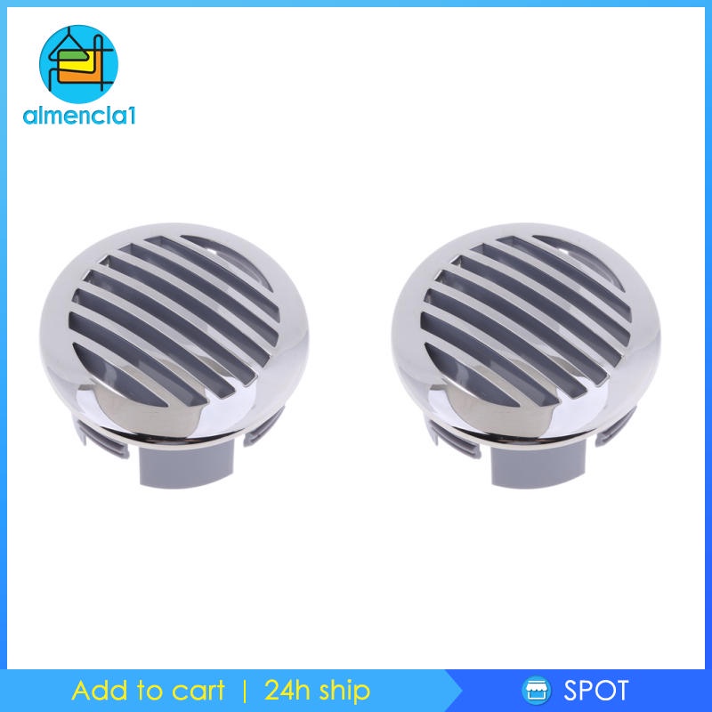 Set 2 lỗ thông gió tròn 3" 76mm bằng thép không gỉ 81932SS-HP cho tàu thuyền
