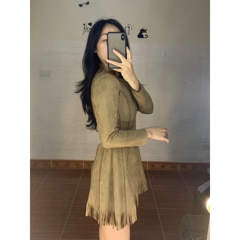 Váy da lộn vintage thanh lý