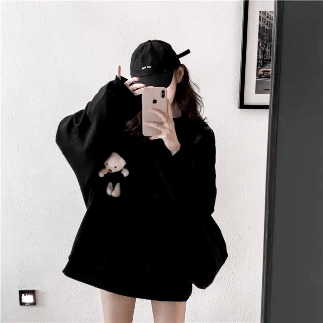 Áo Sweater Nỉ 🍊 [Tiệm Vải Xinh] 🍊 Áo Nỉ Gấu Teddy - Hàng Quảng Châu AN101 | BigBuy360 - bigbuy360.vn