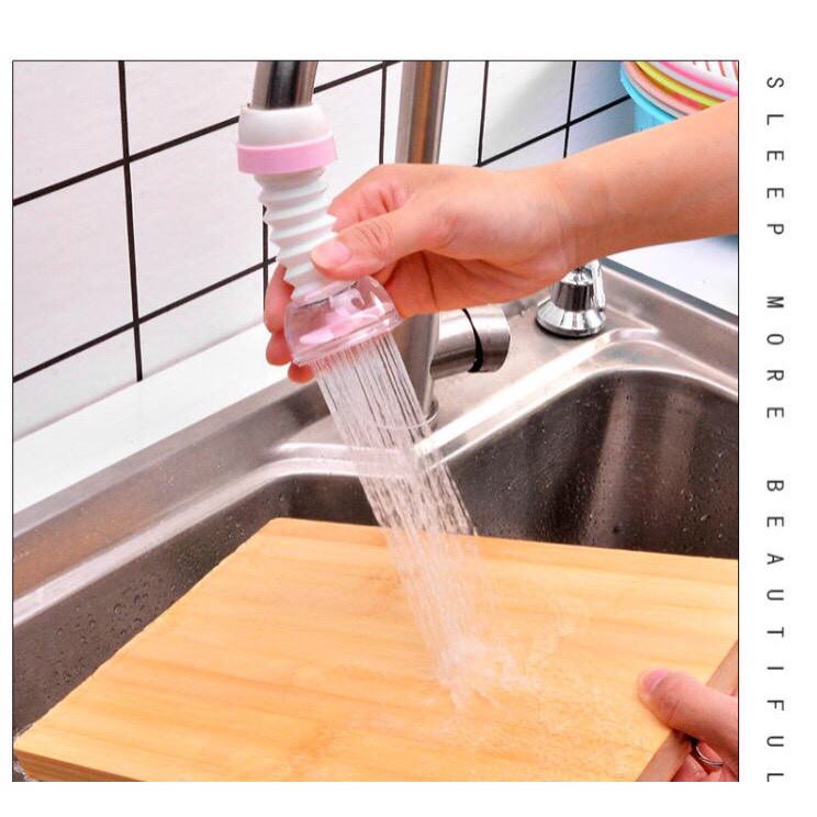 Đầu vòi tăng áp rửa cốc chén xoay 360 đa chiều, có ống sun kéo dài, tiết kiệm nước