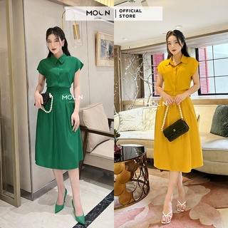 Set bộ áo váy nữ bộ công sở chất liệu đũi tơ cao cấp MSB428 Moon Store