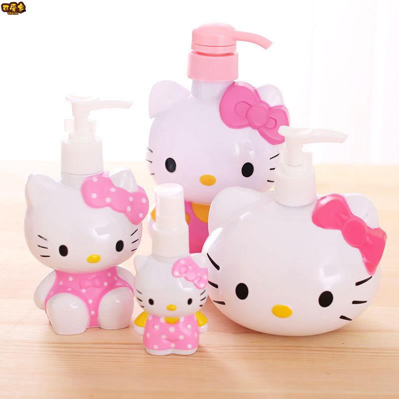Bình Đựng Dầu Gội / Sữa Tắm Dạng Nhấn Hình Hello kitty Đáng Yêu