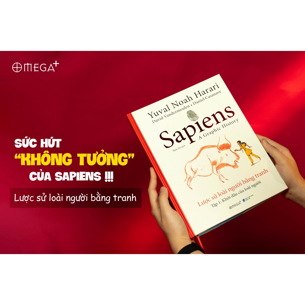 Sách - Combo Sapiens: Lược Sử Loài Người Bằng Tranh - Tập 1 + Tập 2 (Tặng kèm 10 bookmark nhân vật)