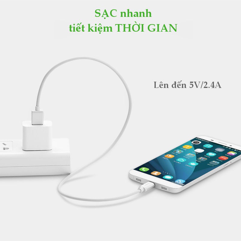 Dây cáp chuyển đổi USB 2.0 sang USB Type C UGREEN US188