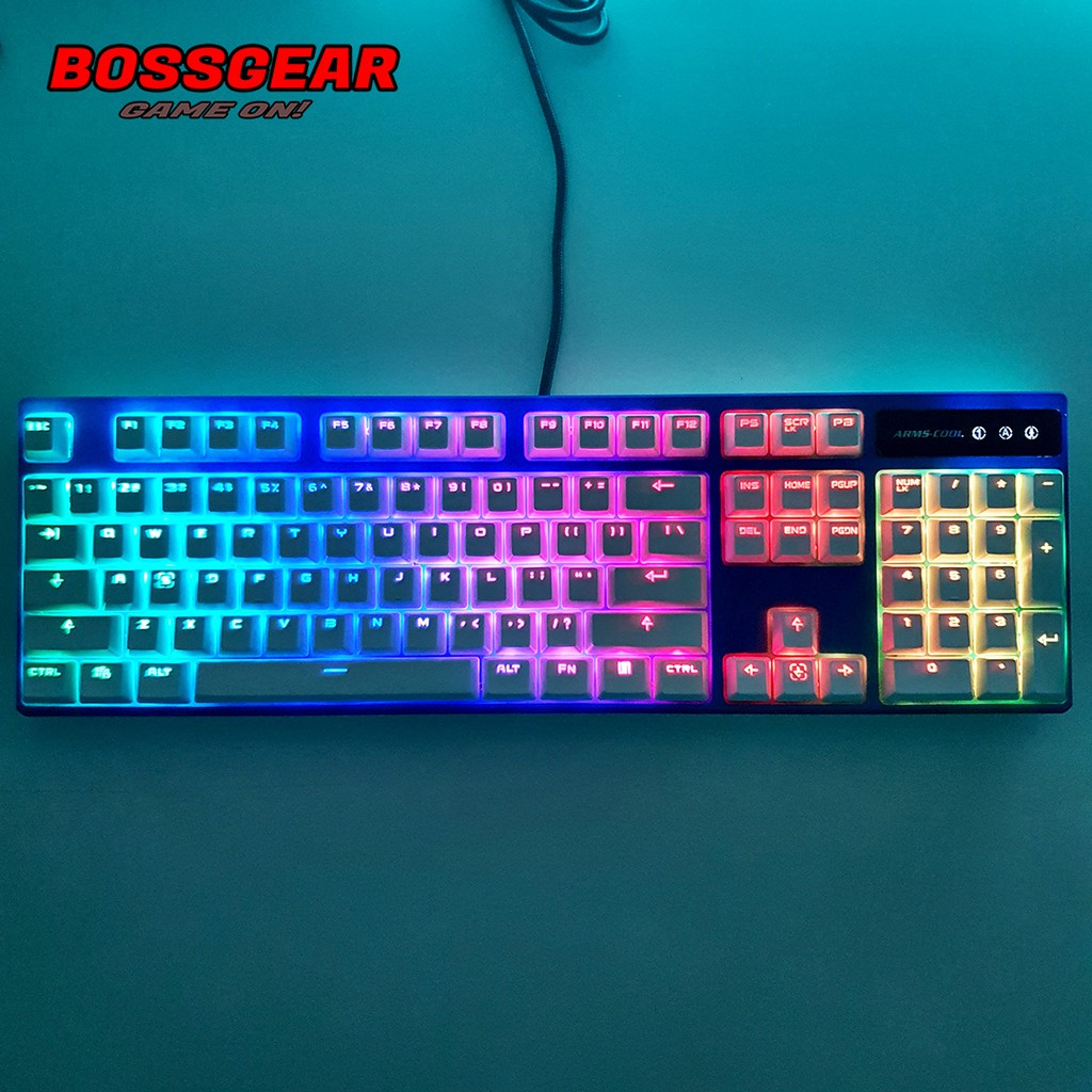 Bàn Phím Cơ Armscool HK107 RGB màu Xanh Trắng ( Blue Switch, LED RGB )