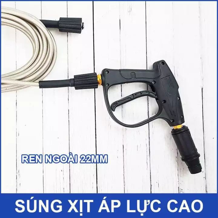 Súng rửa xe , súng sịt áp xuất cao ( CÒ ĐEN REN 22 )